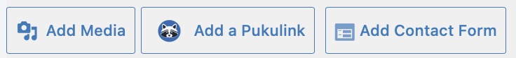 The Add Pukulink button in the Classic Editor media button row
